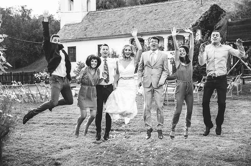 esküvői vicces csoportkép