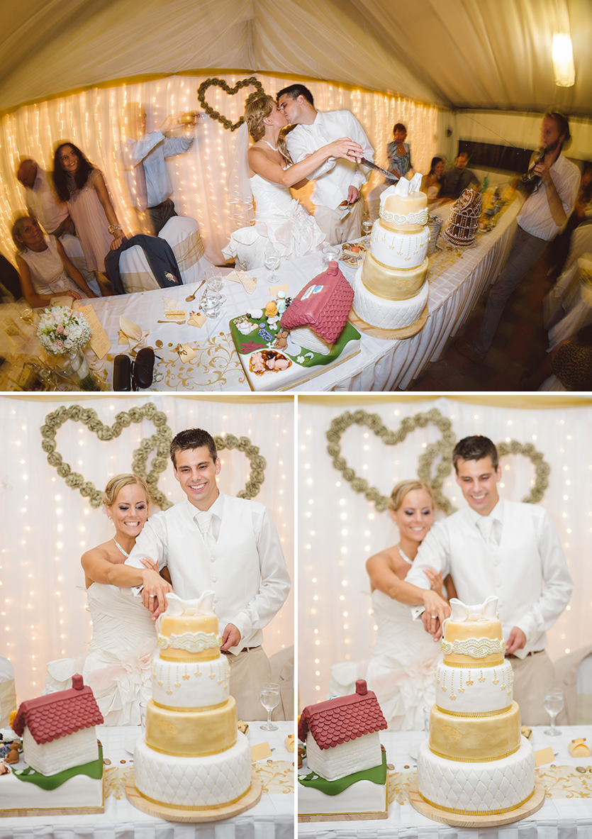esküvői torta vágás fotózás