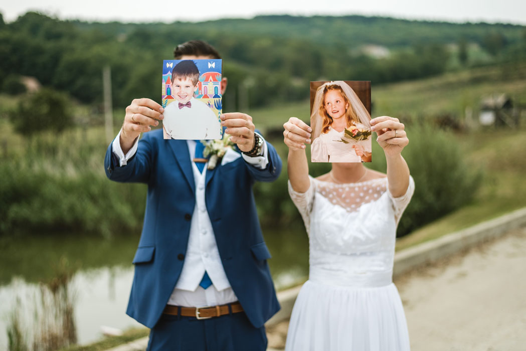 vicces esküvői fotózás